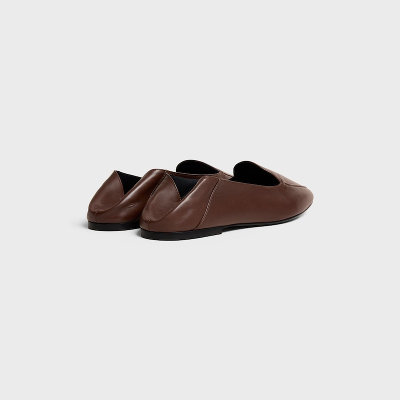 AURA LOAFER IN GOATSKIN - VINTAGE BROWN -  - 1 | CELINE