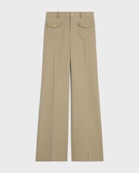 pants IN cotton gabardine - BEIGE MILITAIRE -  - 1 | CELINE