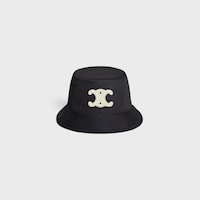 TRIOMPHE BOB IN COTTON GABARDINE - BLACK -  - 1 | CELINE