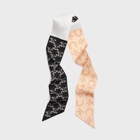 ribbon IN SILK TWILL - OPTIC WHITE/BLACK -  - 1 | CELINE