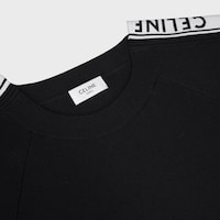 JERSEY CON CUELLO REDONDO DE ALGODÓN - NEGRO -  - 2 | CELINE