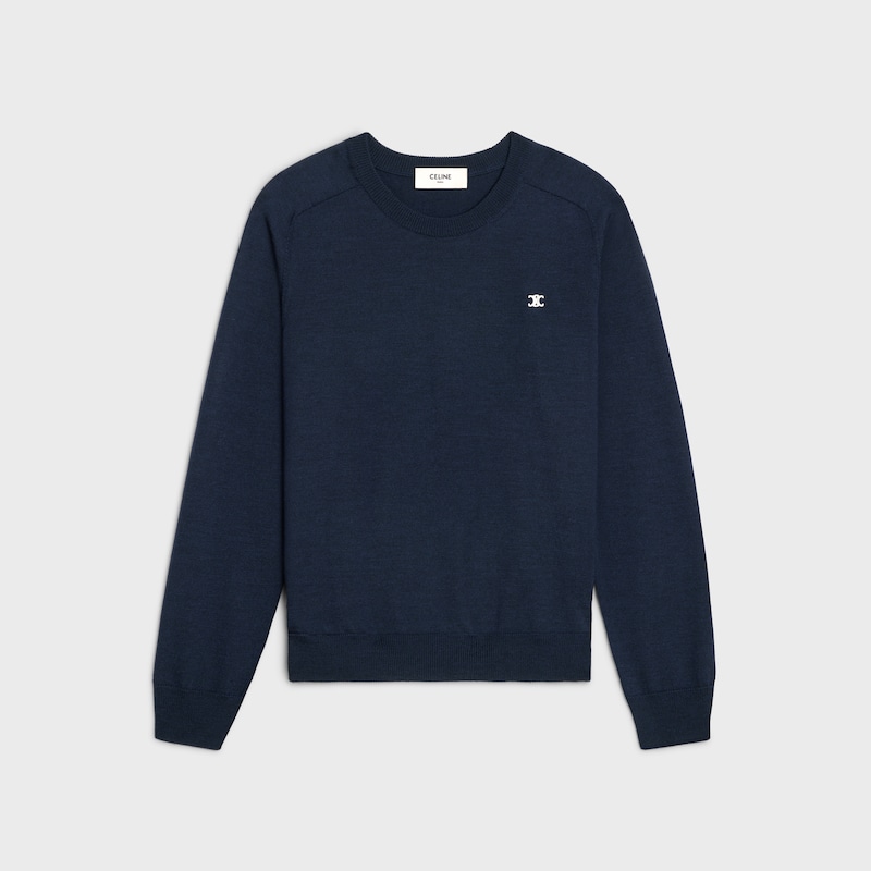 crew neck sweater IN wool - NAVY -  - 1 | CELINE