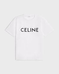 CELINE LOOSE T-SHIRT IN COTTON JERSEY - ECRU / BLACK -  - 1 | CELINE