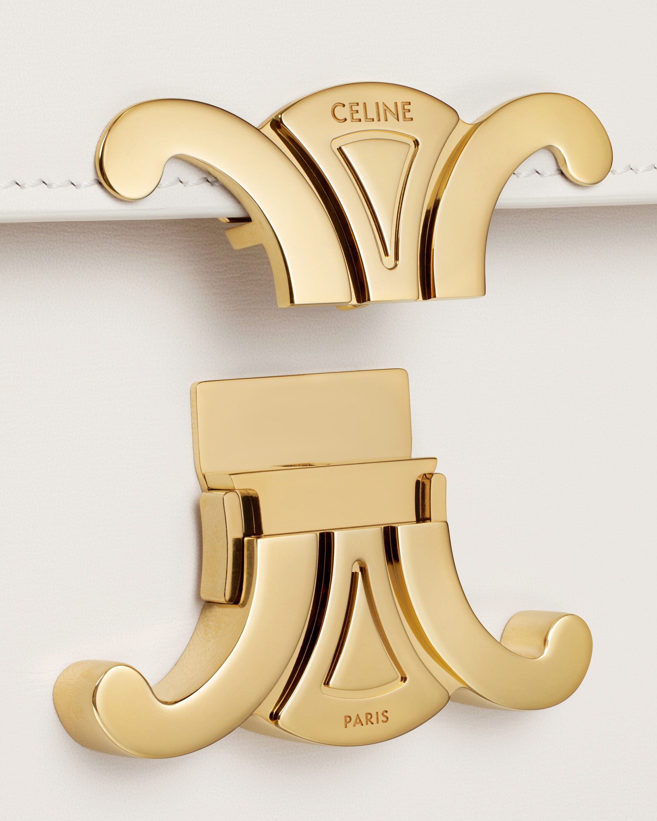 CLASSIQUE TRIOMPHE BAG IN shiny calfskin - RICE | CELINE