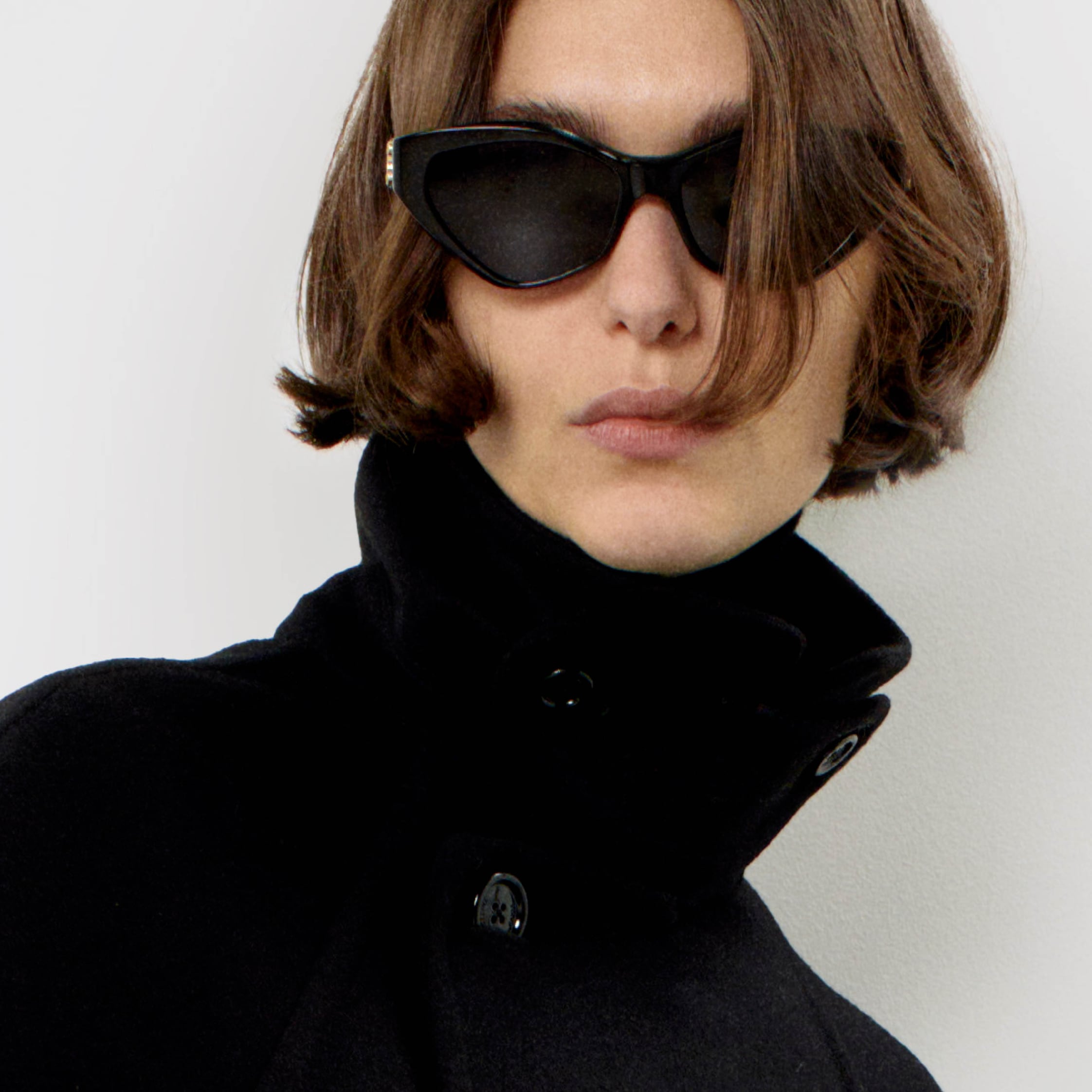 カプりコCELINE セリーヌ Triomphe 17 sunglasses in Acetate - BLACK | CELINE
