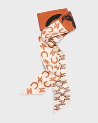 ribbon IN SILK TWILL - MANDARINE/VANILLA -  - 2 | CELINE