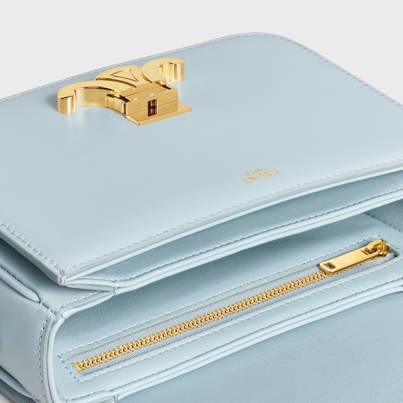 Teen Triomphe Bag in shiny calfskin - ICE BLUE - TRIOMPHE - 1 | CELINE