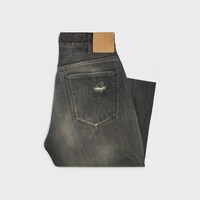 wesley jeans in black destroyed denim - BLACK PARADISO DESTROYED -  - 2 | CELINE
