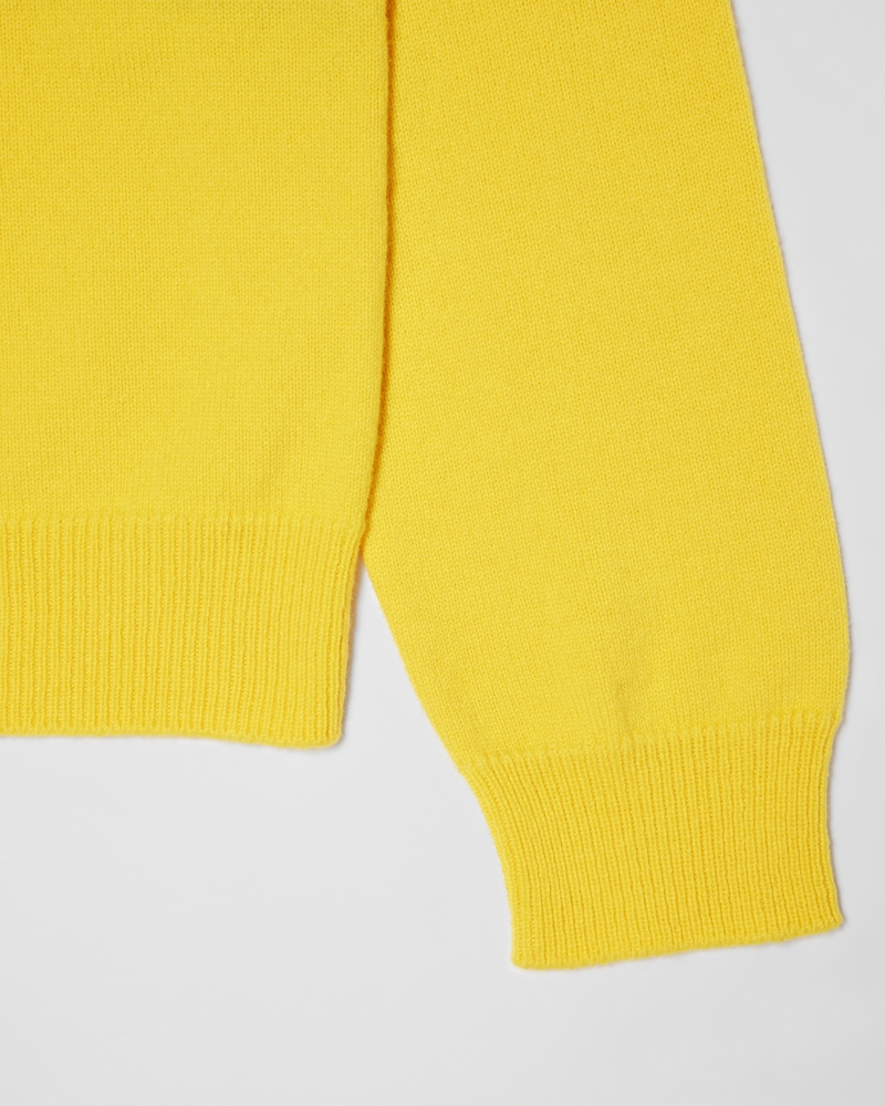 crewneck sweater IN wool cashmere - BRIGHT YELLOW -  - 1 | CELINE