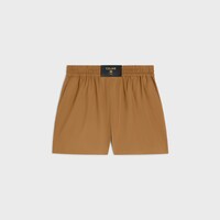 shorts IN COTTON AND LINEN CLOTH - CHESTNUT -  - 1 | CELINE