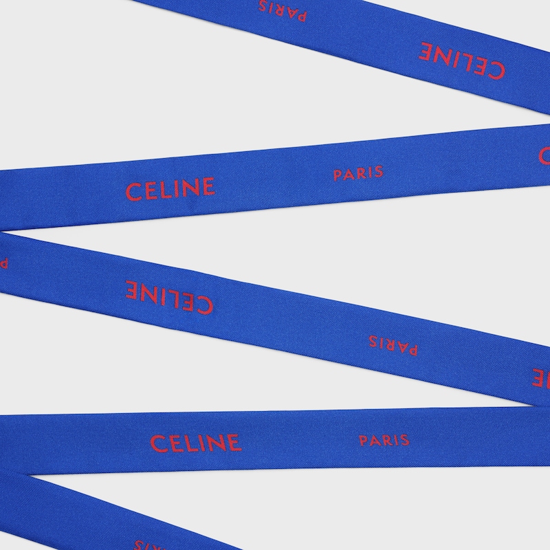 lavalliere IN CELINE PARIS SILK TWILL - BLUE/RED -  - 1 | CELINE