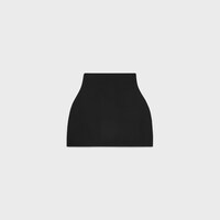 mini skirt IN wool and silk cady - BLACK -  - 1 | CELINE