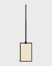 ETIQUETA PARA EQUIPAJE DE PIEL DE CORDERO LISA - NEGRO / BLANCO - VIAJE - 2 | CELINE