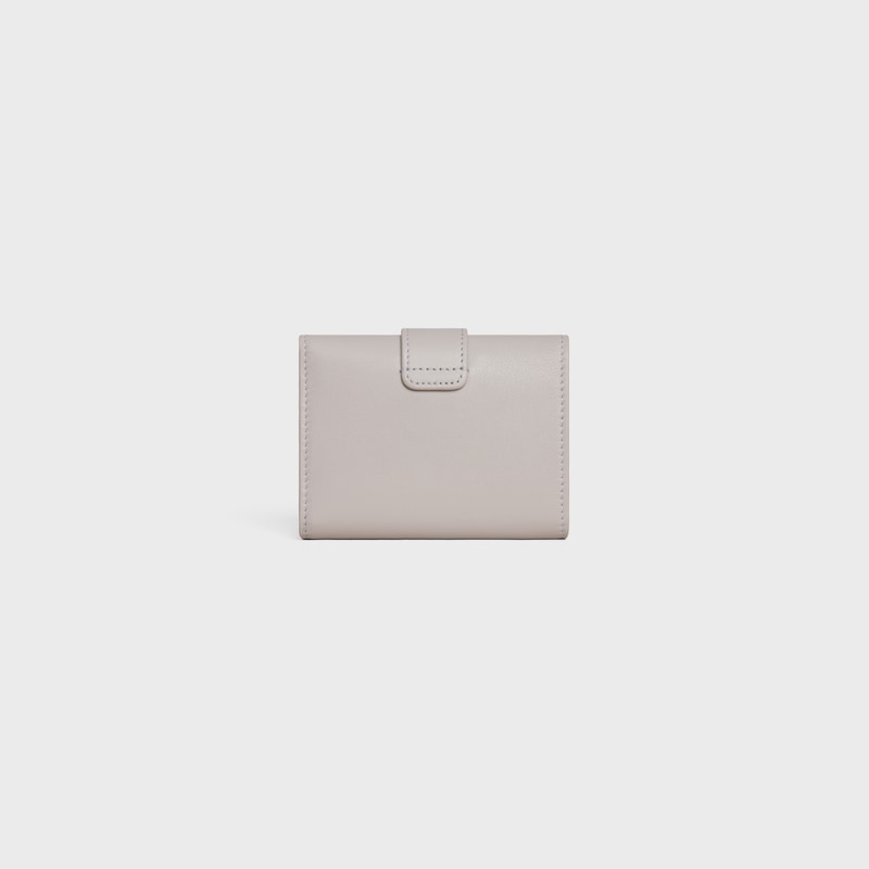 FINE STRAP WALLET NINO IN SUPPLE GRAINED CALFSKIN - SOFT GREY - WALLETS - 1 | CELINE