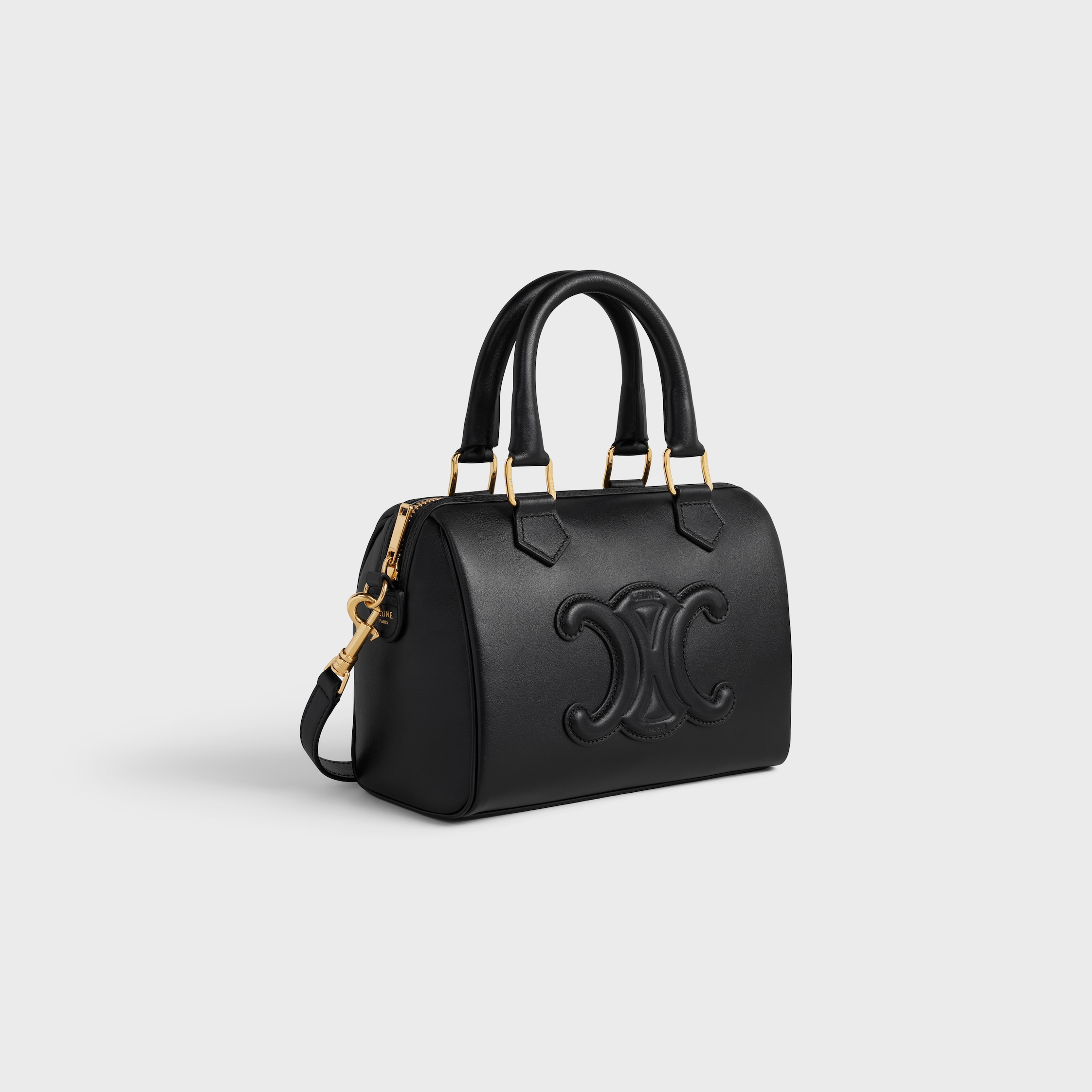 SMALL BOSTON IN Smooth Calfskin - BLACK | CELINE
