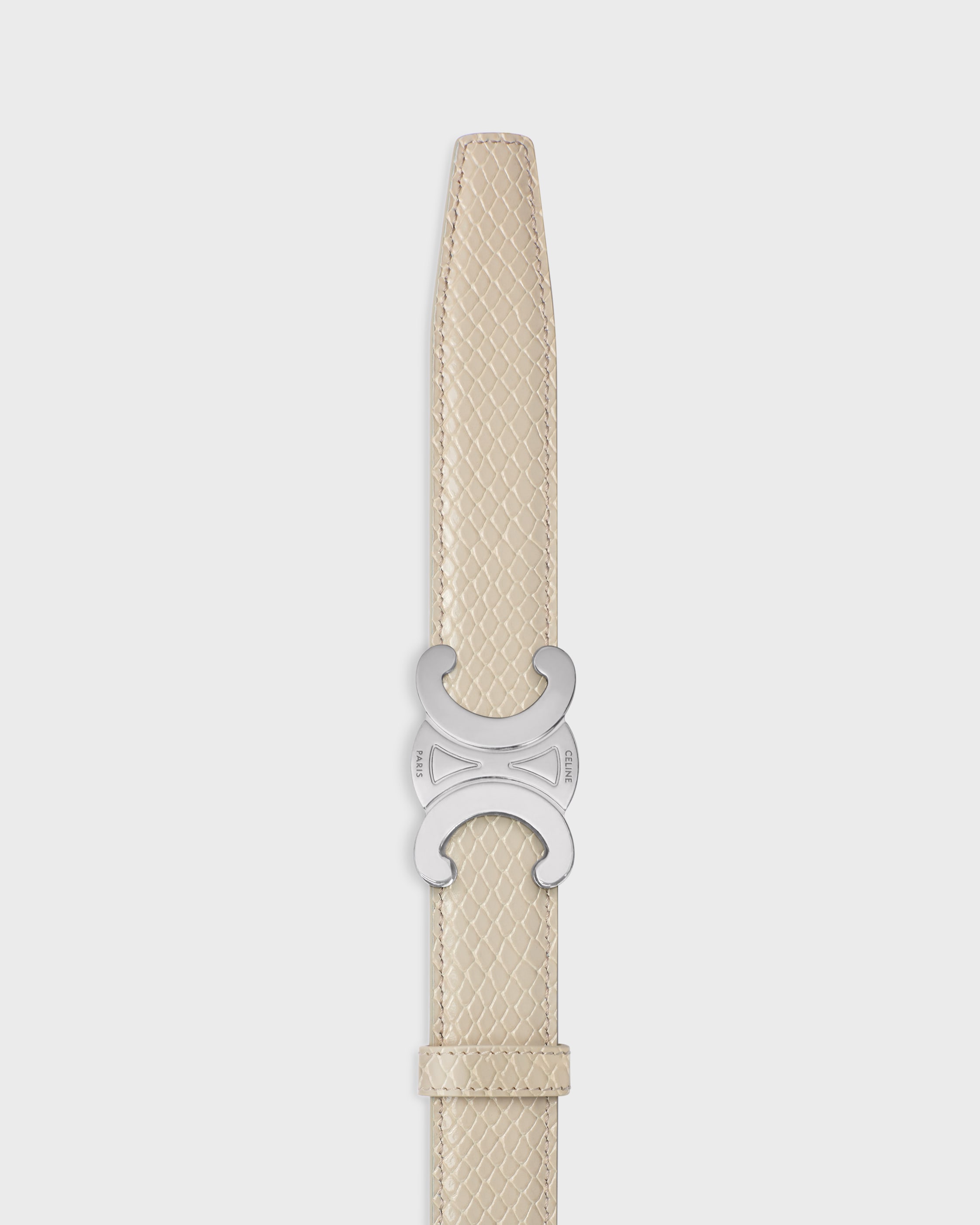 TRIOMPHE BUCKLE & REVERSIBLE STRAP 25MM - RICE / CREAM | CELINE