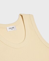 tank top IN ribbed cotton silk - VANILLA/ RED -  - 2 | CELINE