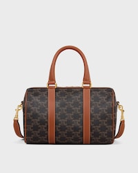 MEDIUM BOSTON IN Triomphe Canvas and calfskin - TAN - CROSS-BODY BAGS - 1 | CELINE