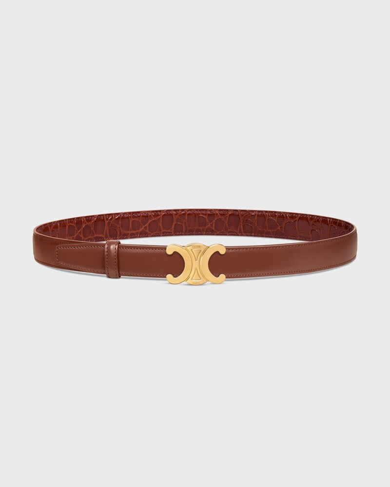 Reversible Strap 25MM IN TAURILLON LEATHER AND CROCODILE EMBOSSED CALFSKIN -  -  - 1 | CELINE