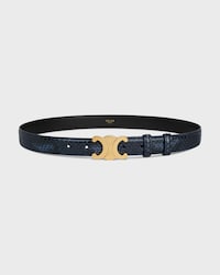 Triomphe Belt 25MM IN PYTHON - DEEP NAVY -  - 1 | CELINE