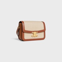 กระเป๋า CLASSIQUE TRIOMPHE ผ้าและหนังลูกวัว - สีธรรมชาติ/สีแทน - ÉTÉ CELINE - SUMMER SELECTION - 2 | CELINE