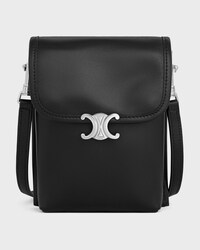 POCHETTE VERTICAL SOFT TRIOMPHE DE PIEL DE CORDERO LISA - NEGRO - NOVEDADES - 1 | CELINE