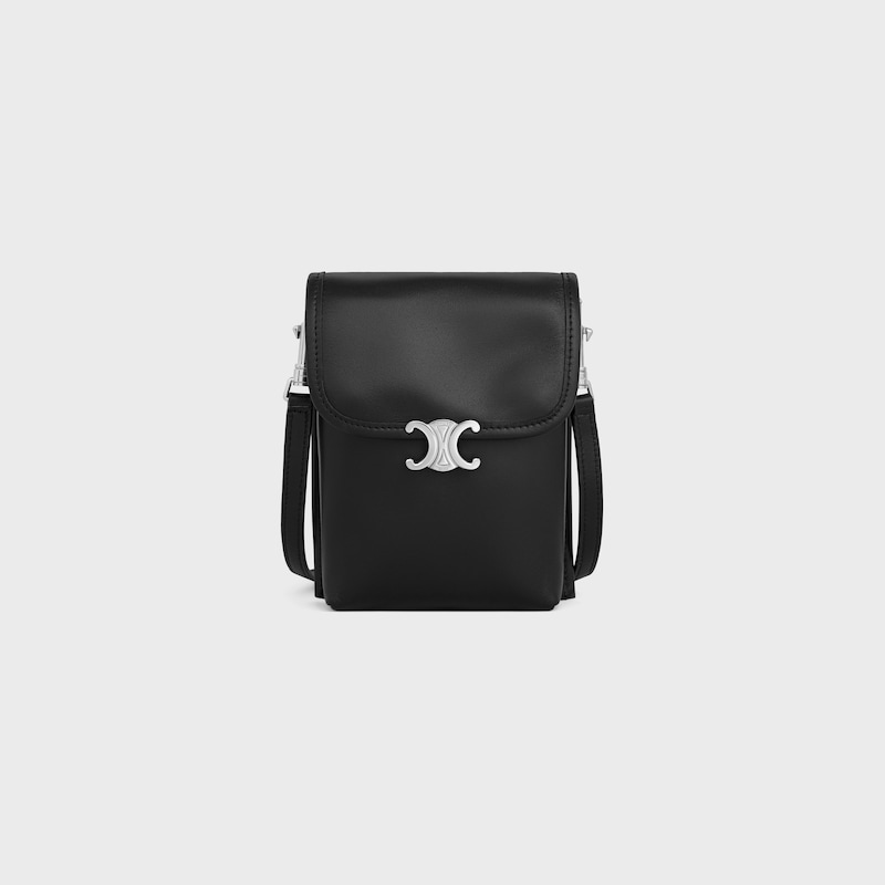 POCHETTE VERTICAL SOFT TRIOMPHE DE PIEL DE CORDERO LISA - NEGRO - BOLSOS EN BANDOLERA - 1 | CELINE