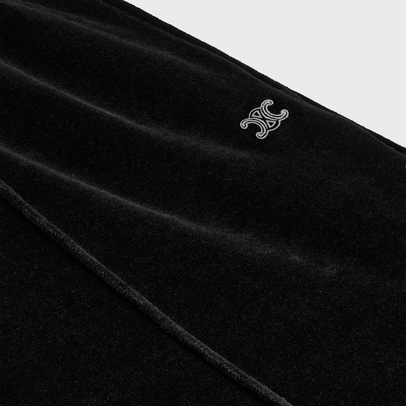 joggings IN velvet jersey - BLACK / WHITE -  - 1 | CELINE