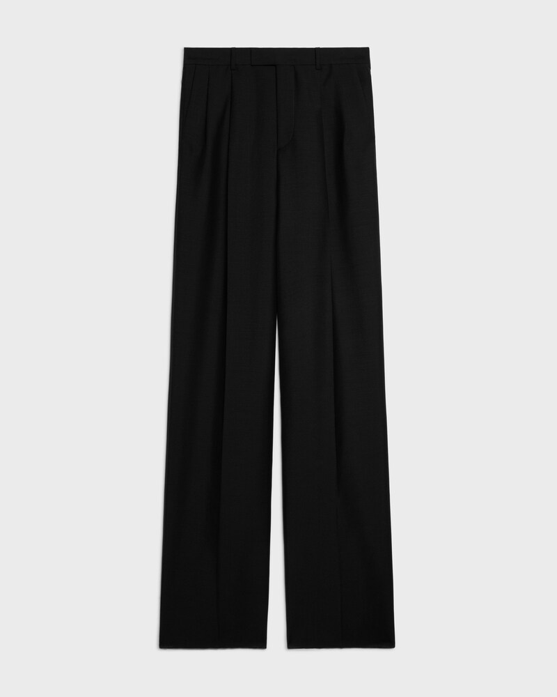 jazz trousers IN mohair wool - BLACK -  - 1 | CELINE
