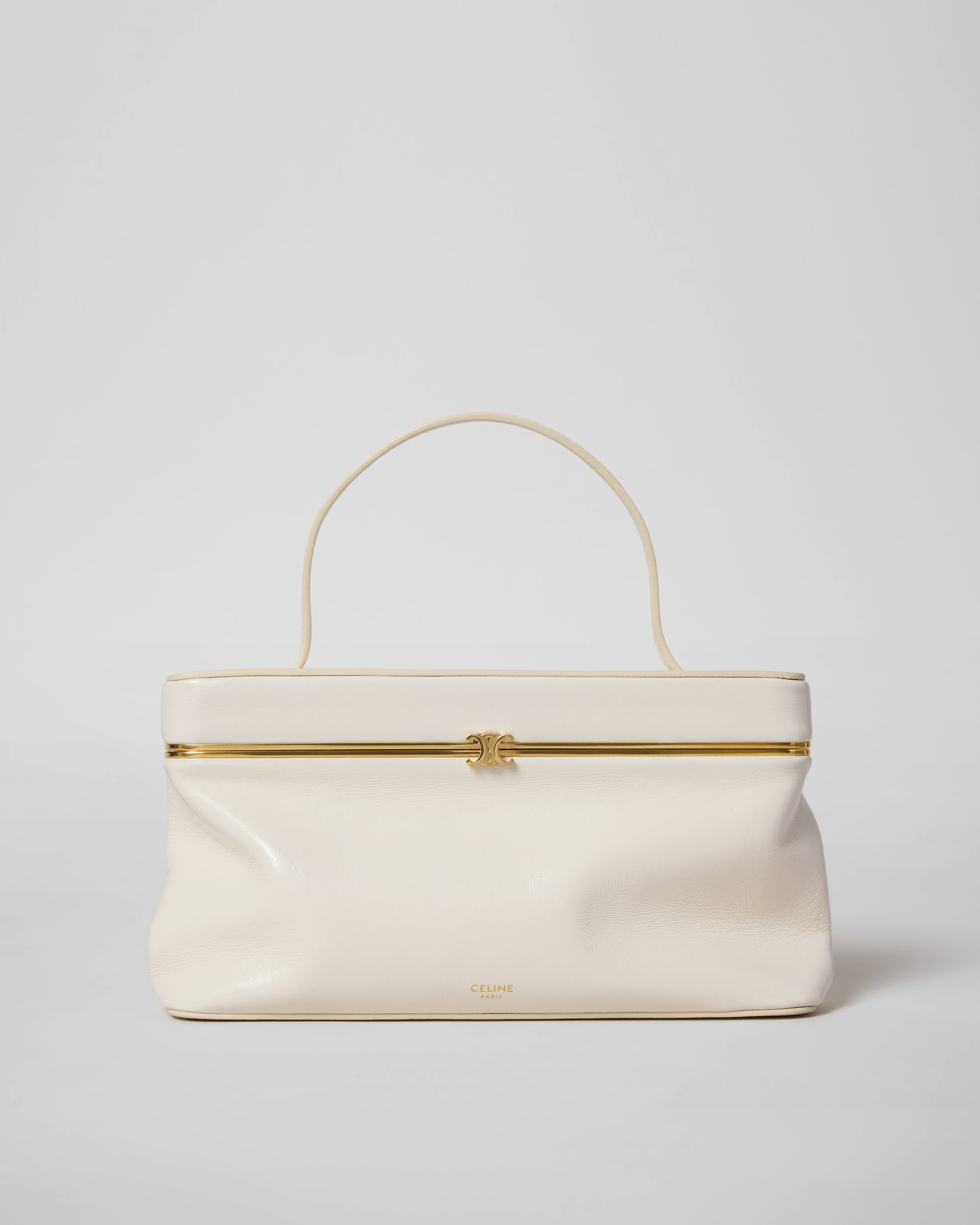 RECTANGLE IN GLOSSY LAMBSKIN - CREAMY WHITE | CELINE
