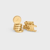 Tic Tac Toe in calfskin and brass - TAN - LIFESTYLE - 2 | CELINE