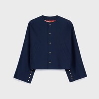 cardigan jacket IN cotton gabardine - ROYAL BLUE -  - 1 | CELINE