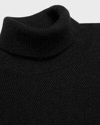 turtleneck sweater in Scottish cashmere - BLACK -  - 2 | CELINE