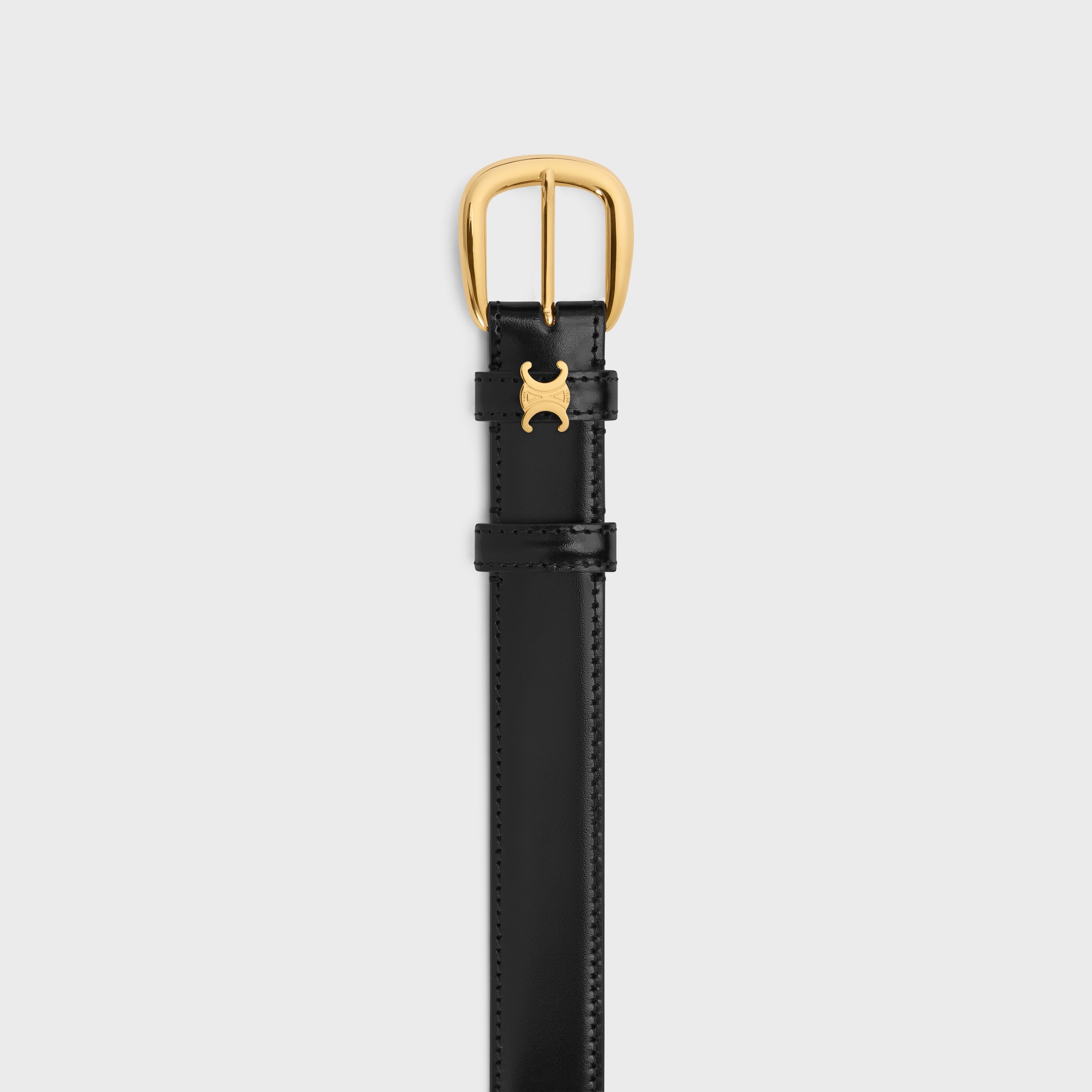 セリーヌ　ヴィヴィエンヌ ベルト 25MM / トリヨンレザー VIVIENNE BELT 25MM IN Taurillon Leather - BLACK | CELINE