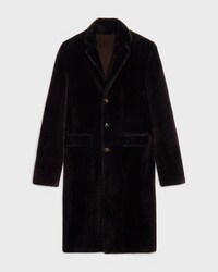 tailoring coat IN Lamb Shearling - EBENE -  - 1 | CELINE