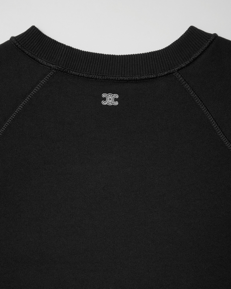 Felpa in pile di cotone - NERO/BIANCO/ROSSO -  - 1 | CELINE