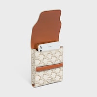 Etui Cartes à Jouer avec étui Toile Triomphe et Agneau - WHITE / WHITE - CELINE MAISON - 1 | CELINE