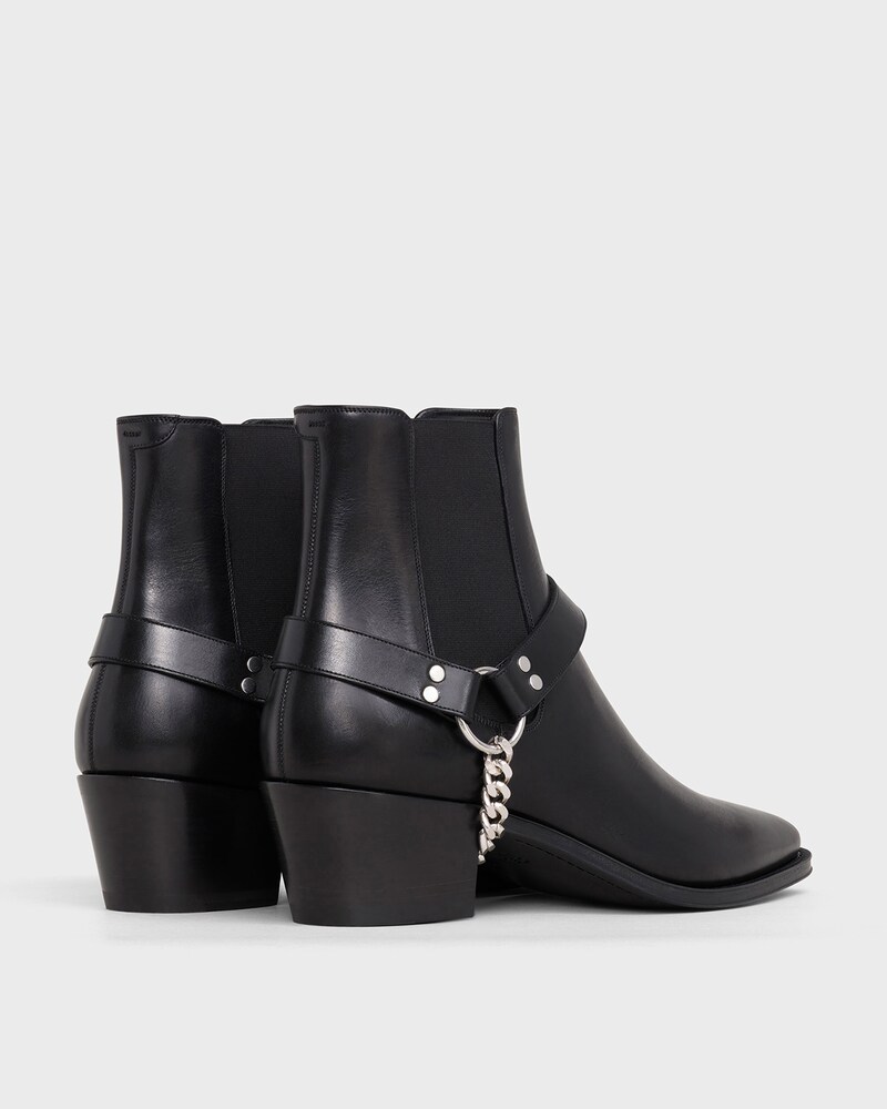 CELINE CAMARGUE Biker chelsea boot in Calfskin - Black -  - 1 | CELINE