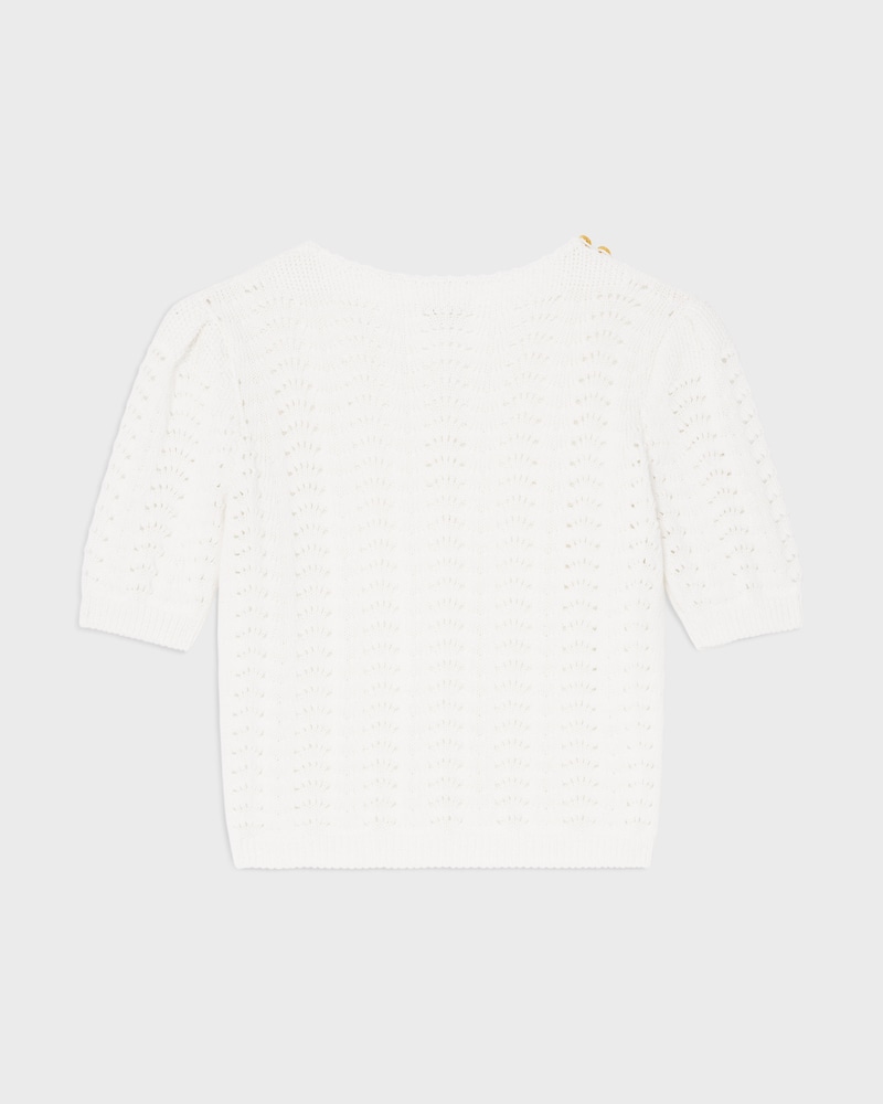 top IN cotton pointelle - WHITE -  - 1 | CELINE