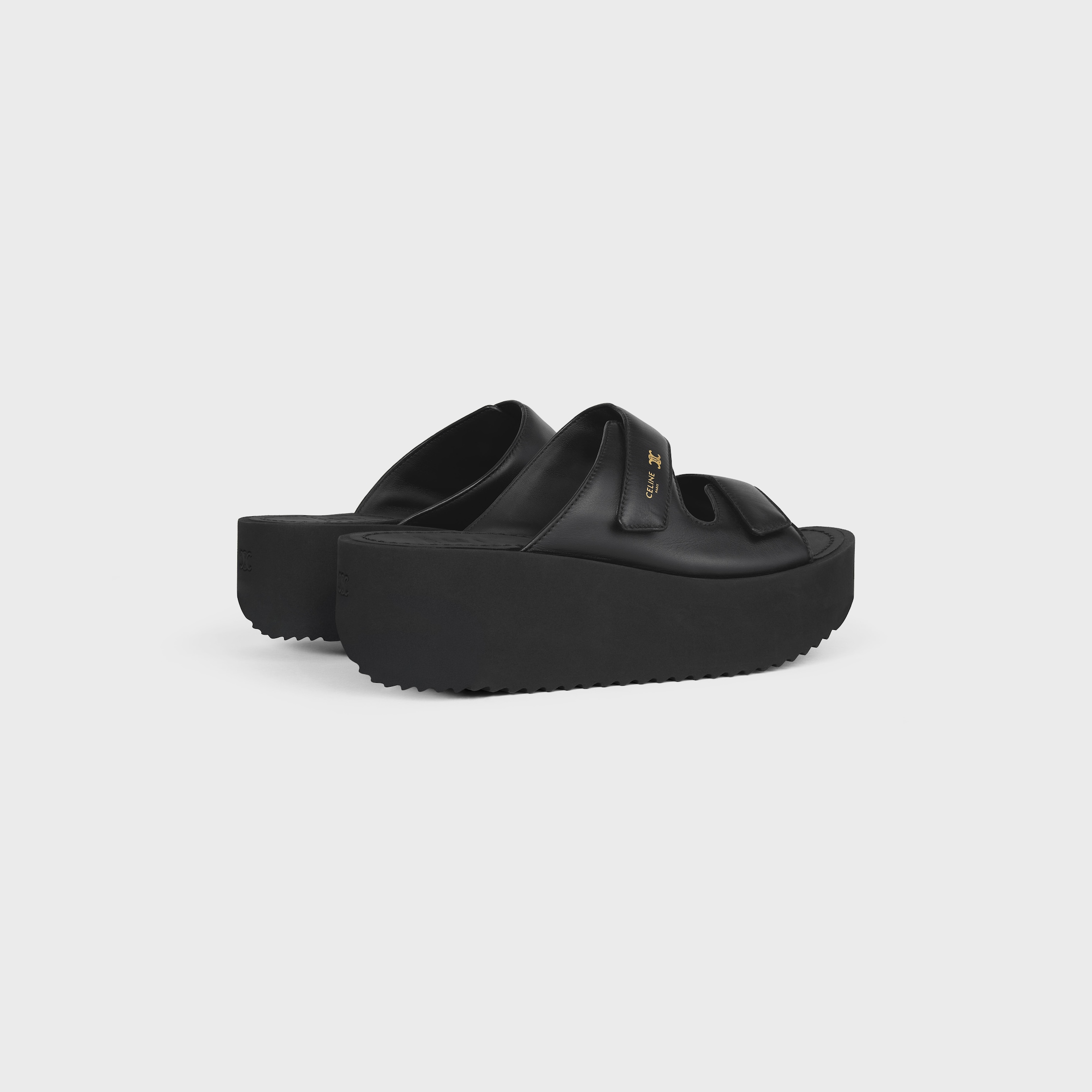 SUNNY SLIDE IN LAMBSKIN - BLACK | CELINE