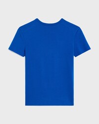CAMISETA DE PUNTO DE ALGODÓN DE CANALÉ - AZUL KLEIN / BLANCO -  - 2 | CELINE