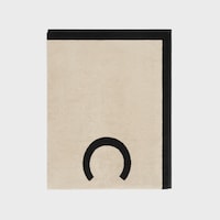 beach towel IN celine triomphe terry cotton - WHITE/BLACK -  - 2 | CELINE