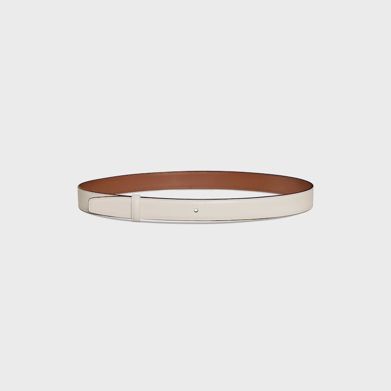 lanière de ceinture réversible 25MM TAURILLON - TAN / RICE -  - 1 | CELINE
