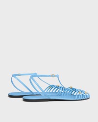 CAGE FLAT SANDAL IN GOATSKIN - SKY BLUE -  - 2 | CELINE