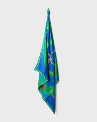 BULLSEYE FOULARD 90 - ROYAL BLUE/GREEN -  - 2 | CELINE