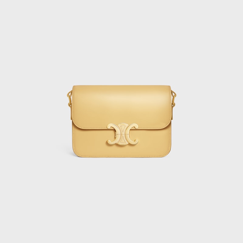 Teen Triomphe Bag in shiny calfskin - POLLEN - TRIOMPHE - 1 | CELINE