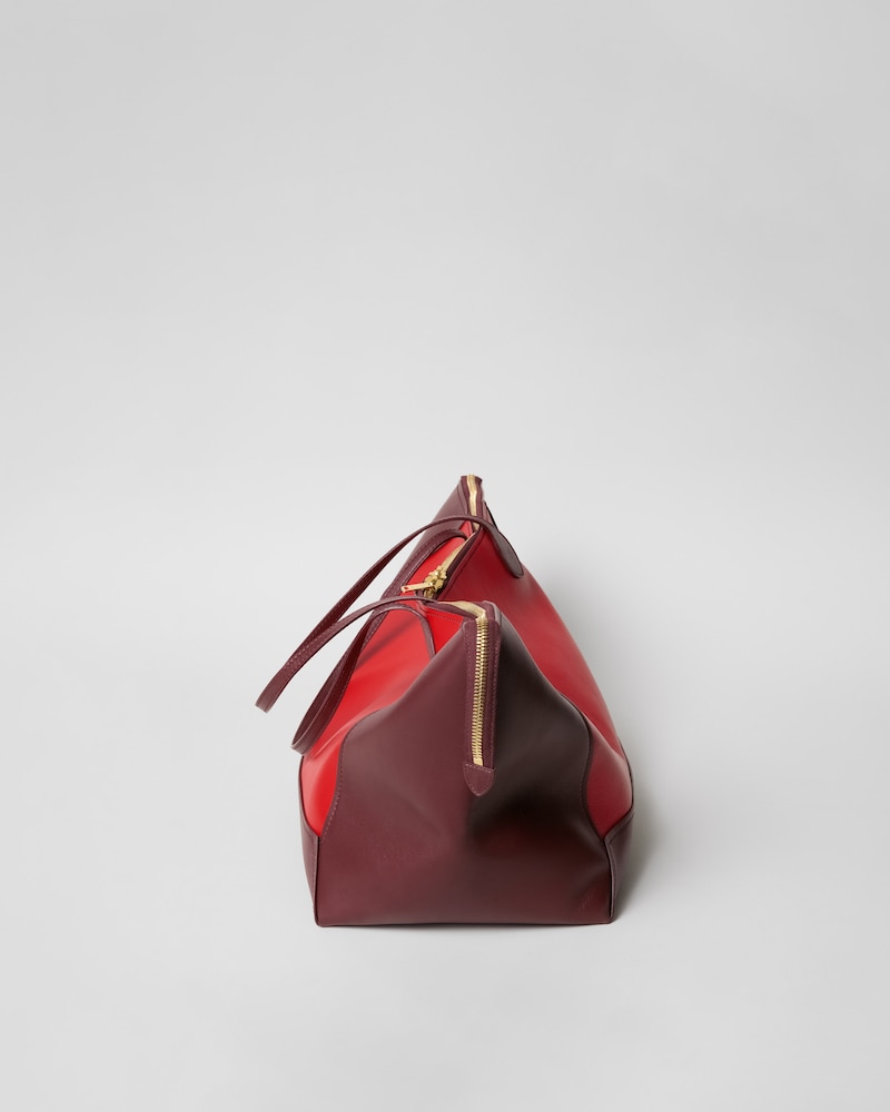 CABAS FRAME IN SMOOTH CALFSKIN - SYRAH / ULTRA RED - SHOULDER BAGS - 1 | CELINE