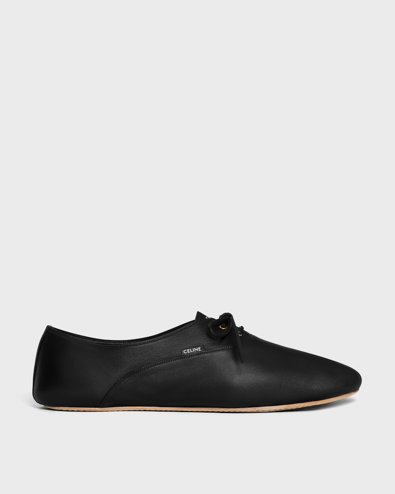 BALLET LACE-UP SHOE IN LAMBSKIN - BLACK -  - 1 | CELINE