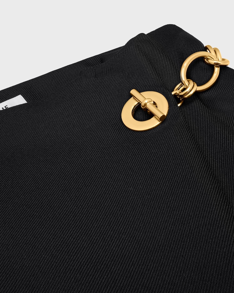 mini skirt IN mohair wool - BLACK -  - 1 | CELINE