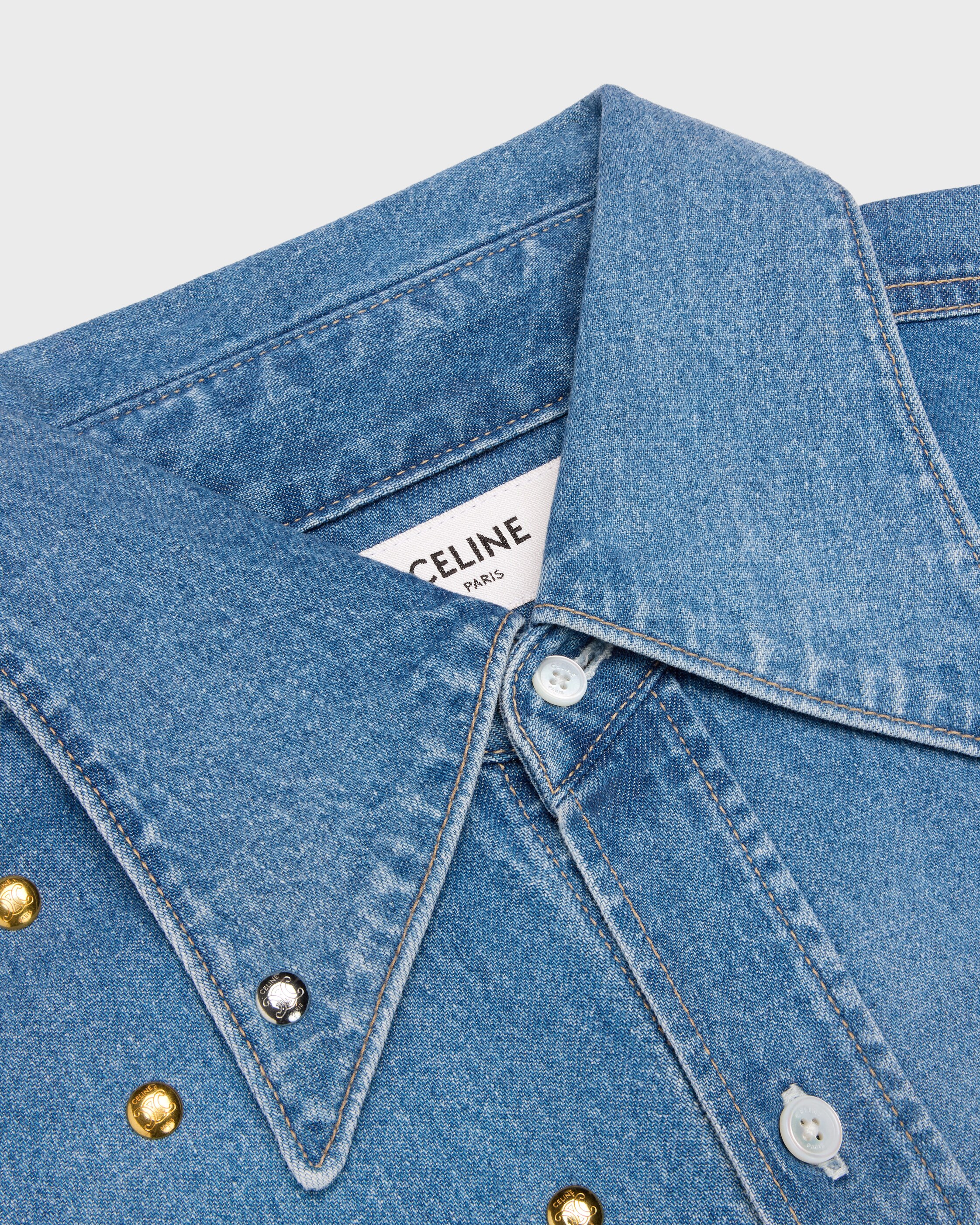 shirt IN COTTON DENIM - INDIGO WHISPER | CELINE